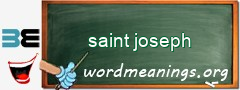 WordMeaning blackboard for saint joseph